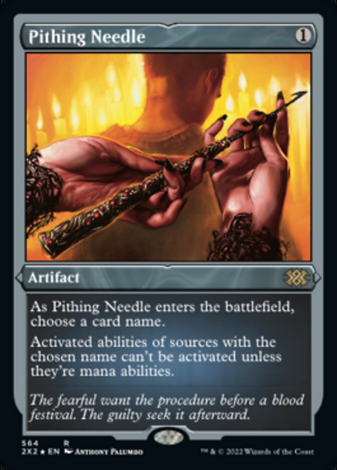 Pithing Needle (Foil Etched) [Double Masters 2022] | Good Games Cannington