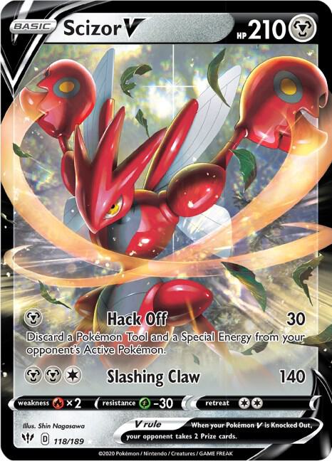 Scizor V (SWSH03: Darkness Ablaze)  - Holofoil | Good Games Cannington