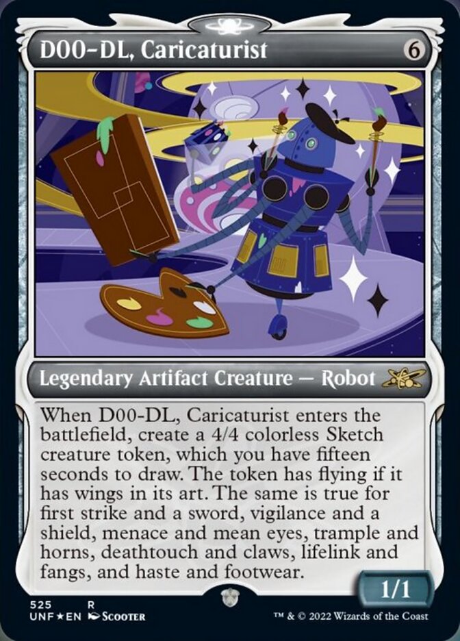 D00-DL, Caricaturist (Showcase) (Galaxy Foil) [Unfinity] | Good Games Cannington