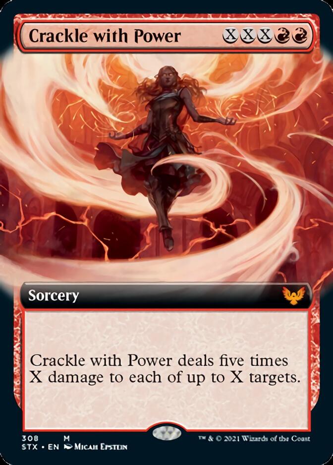 Crackle with Power (Extended Art) [Strixhaven: School of Mages] | Good Games Cannington