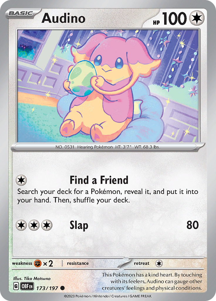 Audino (173/197) [Scarlet & Violet: Obsidian Flames] | Good Games Cannington