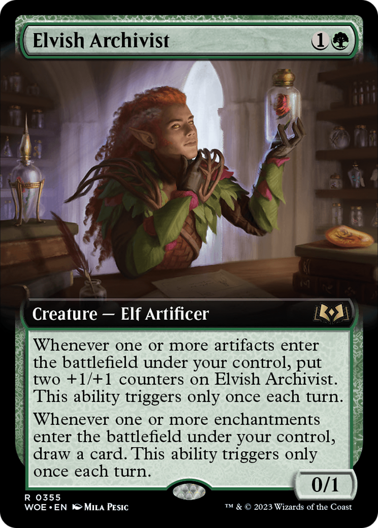 Elvish Archivist (Extended Art) [Wilds of Eldraine] | Good Games Cannington