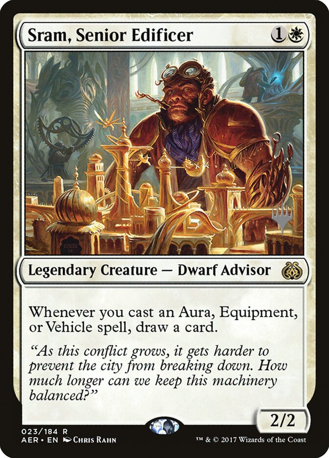 Sram, Senior Edificer [Aether Revolt Promos] | Good Games Cannington