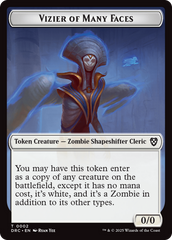 Angel of Sanctions // Vizier of Many Faces Double-Sided Token [Aetherdrift Commander] | Good Games Cannington