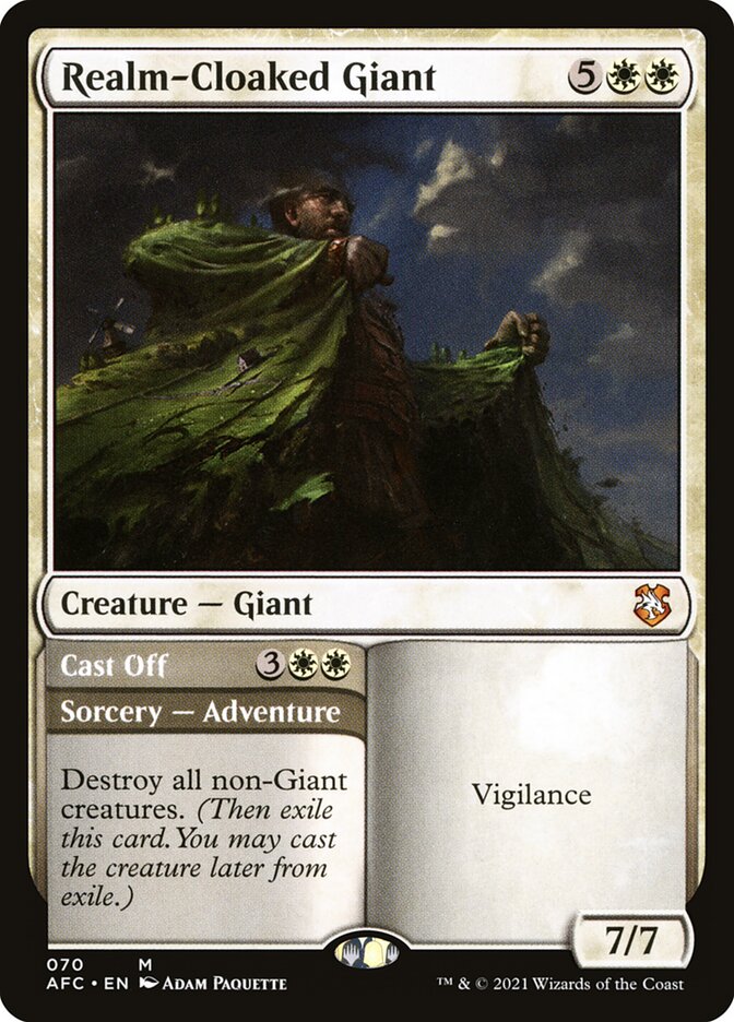 Realm-Cloaked Giant // Cast Off 70 (Commander: Adventures in the Forgotten Realms)  | Good Games Cannington