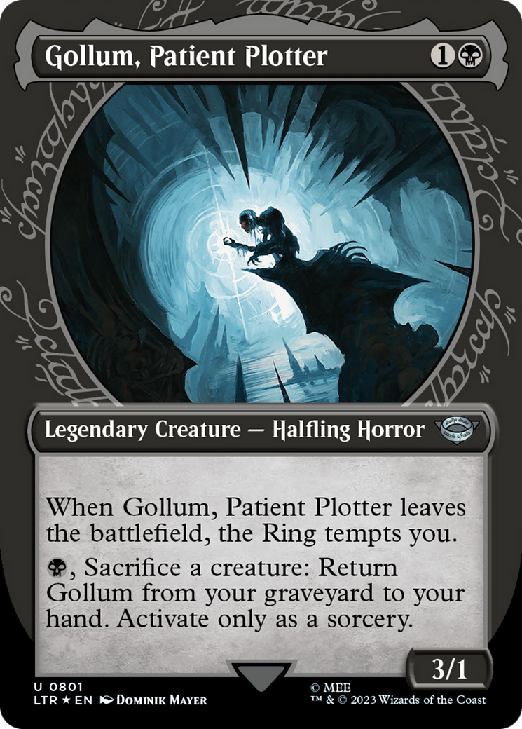 Gollum, Patient Plotter (Showcase) (Surge Foil) [The Lord of the Rings: Tales of Middle-Earth] | Good Games Cannington