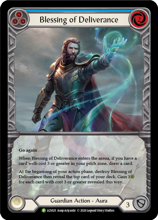 Blessing of Deliverance (Blue) [LGS025] (Promo) | Good Games Cannington
