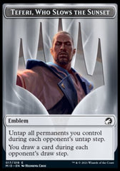 Zombie (005) // Teferi, Who Slows the Sunset Emblem Double-Sided Token [Innistrad: Midnight Hunt Tokens] | Good Games Cannington