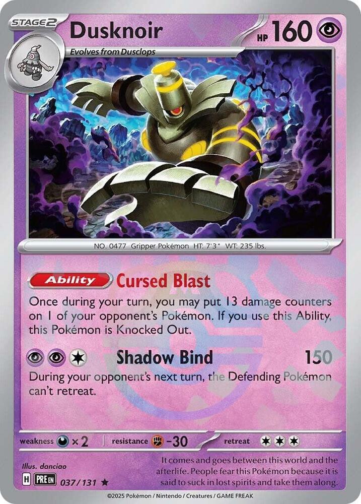 Dusknoir 037/131 (SV: Prismatic Evolutions)  - Master Ball Holofoil | Good Games Cannington