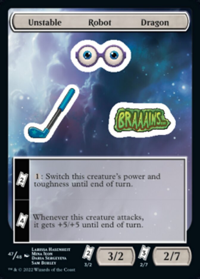 Unstable Robot Dragon [Unfinity Stickers] | Good Games Cannington