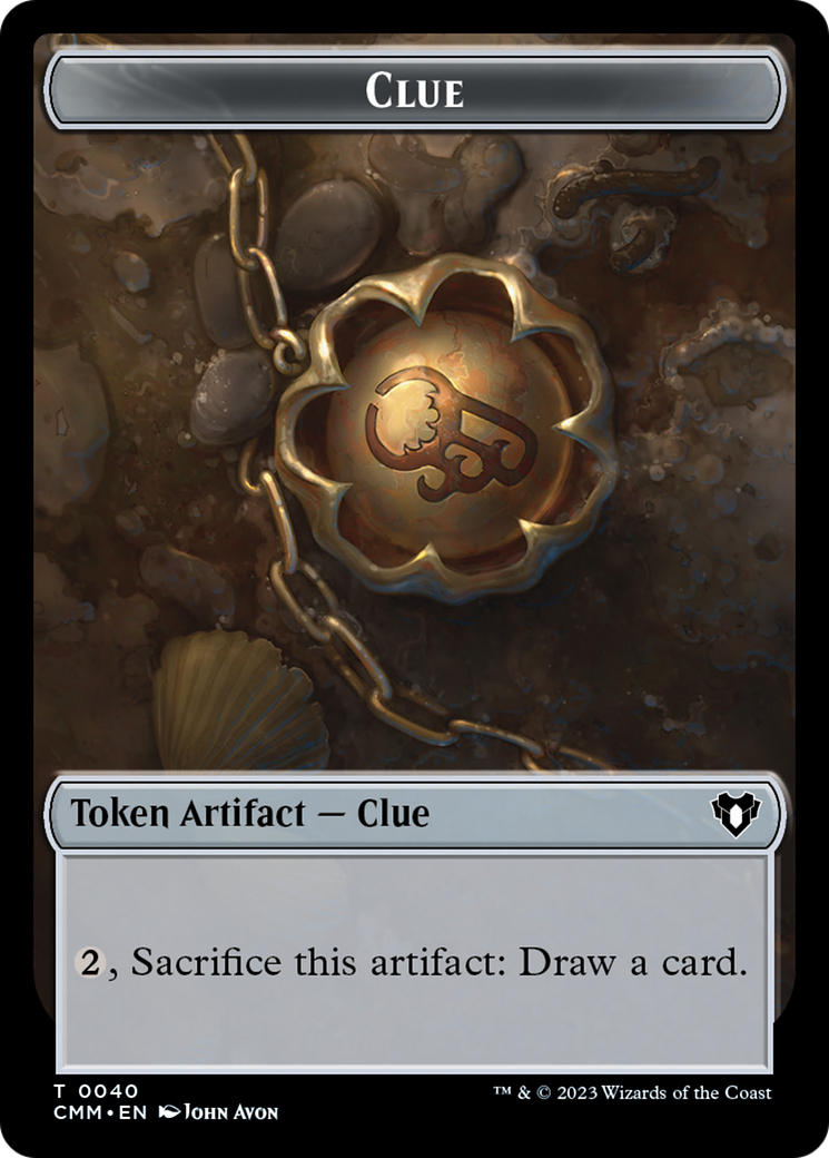 Clue // Cat (0005) Double-Sided Token [Commander Masters Tokens] | Good Games Cannington