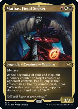 Mathas Fiend Seeker Foil Etched 523 (Double Masters 2022)  - Foil | Good Games Cannington