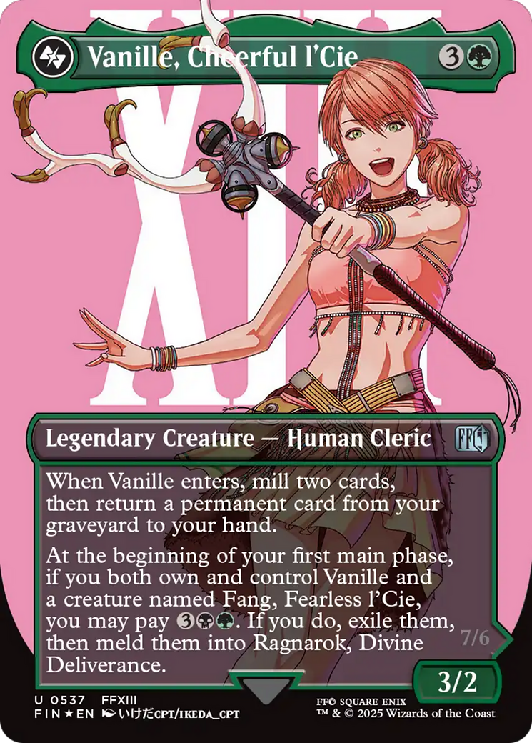 Vanille, Cheerful l'Cie // Ragnarok, Divine Deliverance (Borderless) (Surge Foil) [FINAL FANTASY] | Good Games Cannington