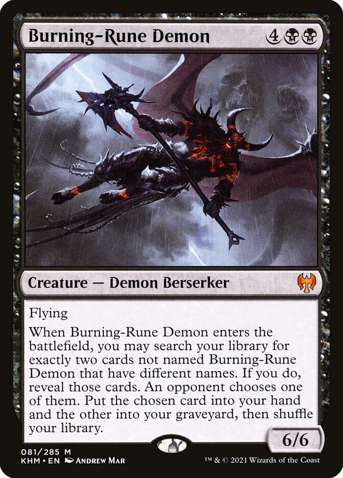 Burning-Rune Demon 81 (Kaldheim)  | Good Games Cannington