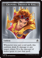 Human (0014) // Emblem - Chandra, Dressed to Kill Double-Sided Token [Innistrad Remastered Tokens] | Good Games Cannington