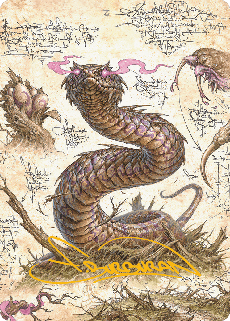Rottenmouth Viper Art Card (Gold-Stamped Signature) [Bloomburrow Art Series] | Good Games Cannington