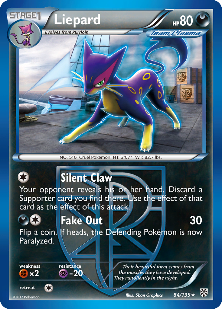 Liepard (84/135) [Black & White: Plasma Storm] | Good Games Cannington