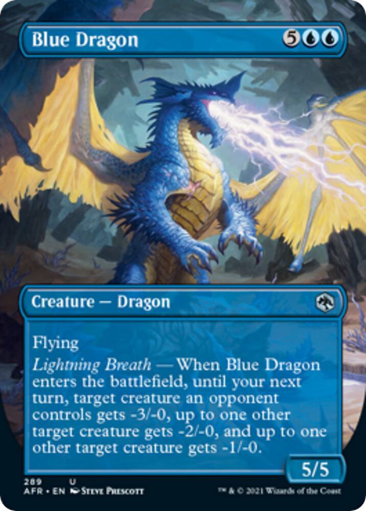 Blue Dragon Borderless 289 (Adventures in the Forgotten Realms)  - Foil | Good Games Cannington