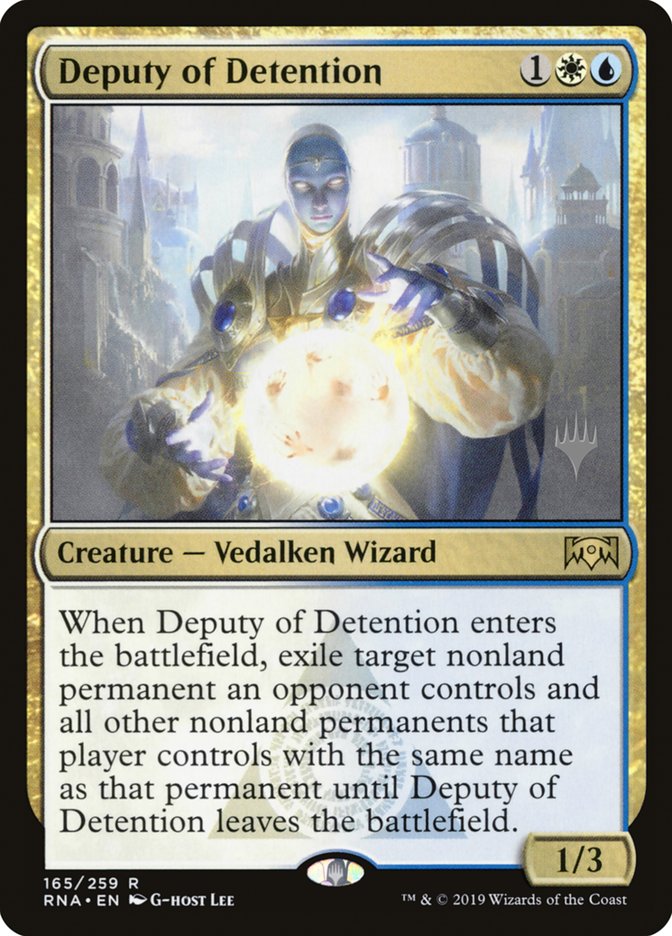 Deputy of Detention (Promo Pack) [Ravnica Allegiance Promos] | Good Games Cannington