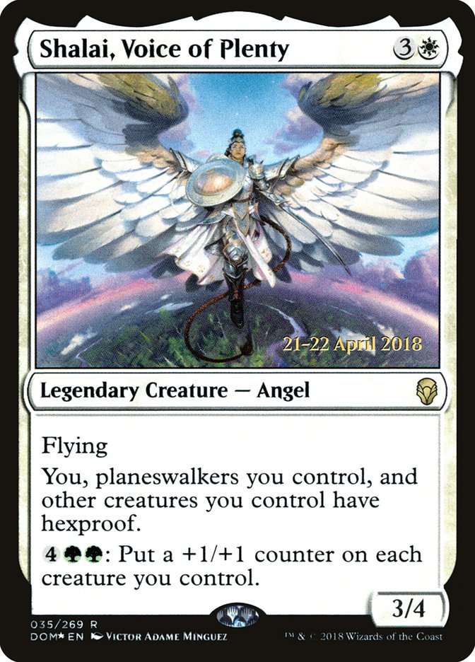 Shalai, Voice of Plenty [Dominaria Prerelease Promos] | Good Games Cannington