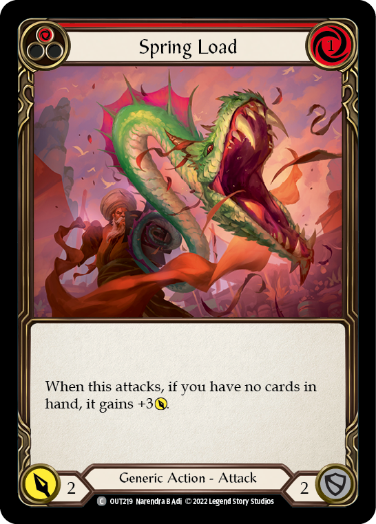 Spring Load (Red) [OUT219] (Outsiders)  Rainbow Foil | Good Games Cannington