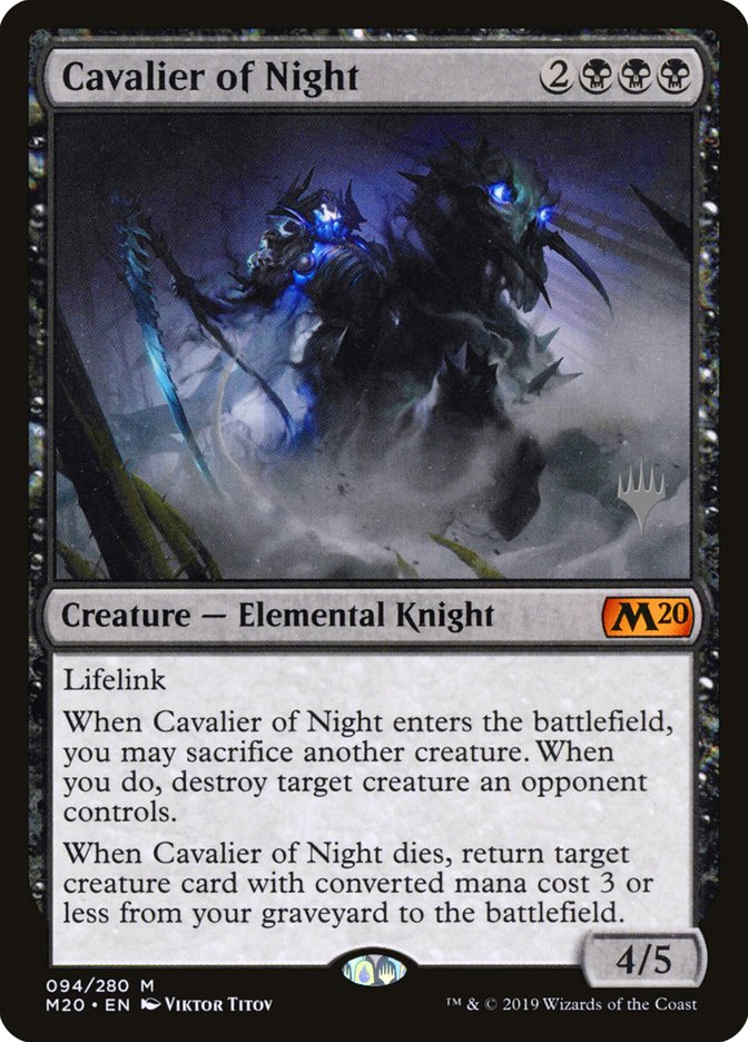 Cavalier of Night (Promo Pack) [Core Set 2020 Promos] | Good Games Cannington