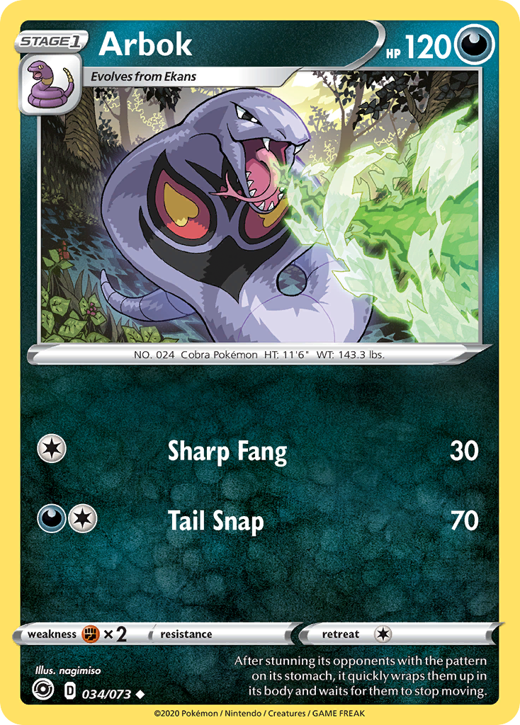 Arbok (034/073) [Sword & Shield: Champion's Path] | Good Games Cannington