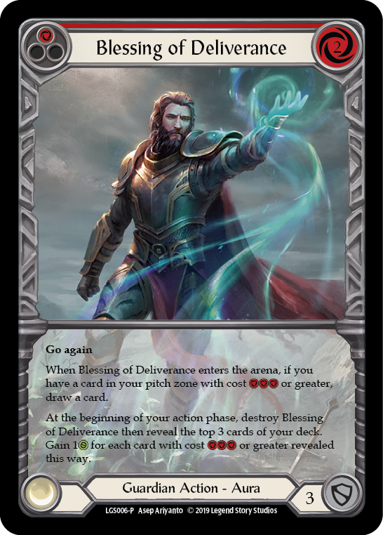 Blessing of Deliverance (Red) [LGS006-P] (Promo)  1st Edition Normal | Good Games Cannington