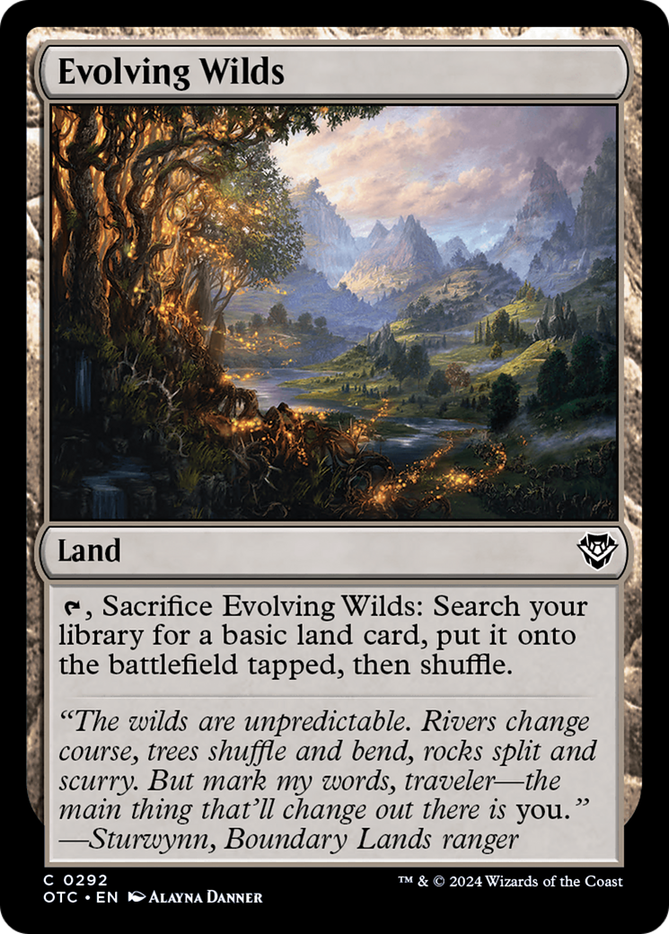 Evolving Wilds [Outlaws of Thunder Junction Commander] | Good Games Cannington