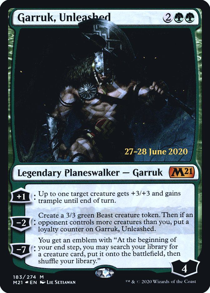 Garruk, Unleashed [Core Set 2021 Prerelease Promos] | Good Games Cannington