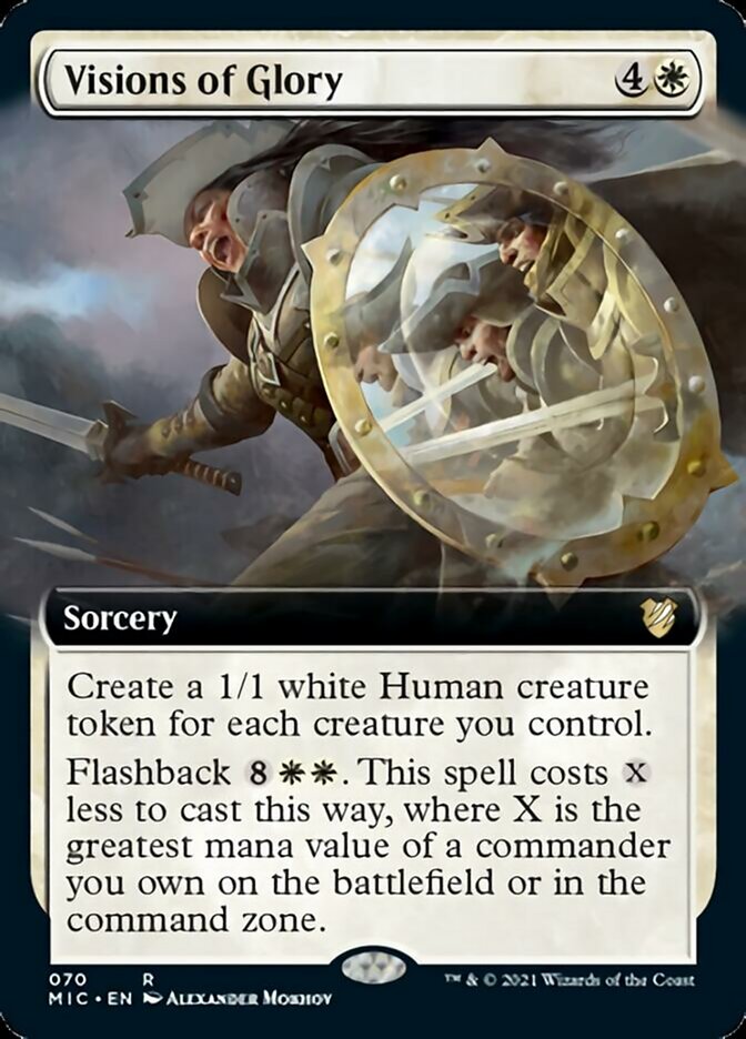 Visions of Glory (Extended Art) [Innistrad: Midnight Hunt Commander] | Good Games Cannington