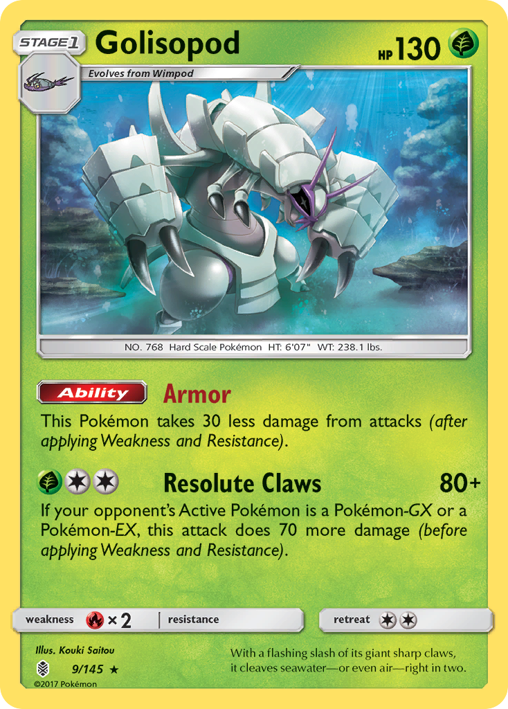 Golisopod (9/145) [Sun & Moon: Guardians Rising] | Good Games Cannington
