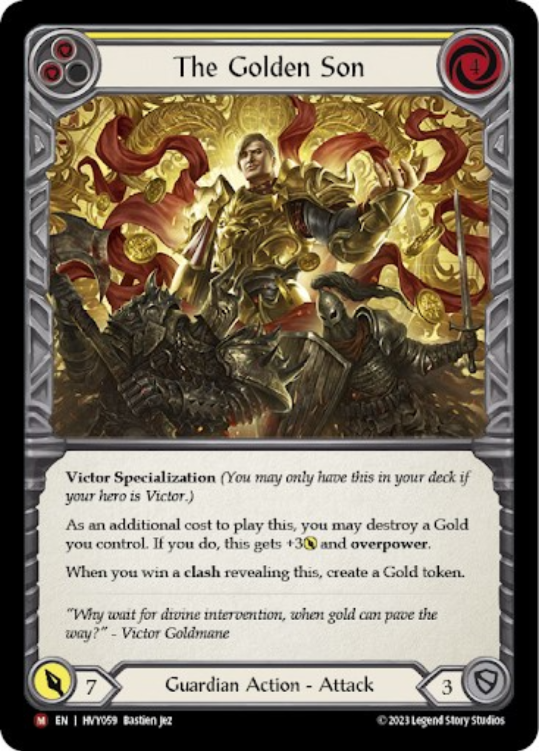 The Golden Son (Yellow) [HVY059] (Heavy Hitters)  Rainbow Foil | Good Games Cannington