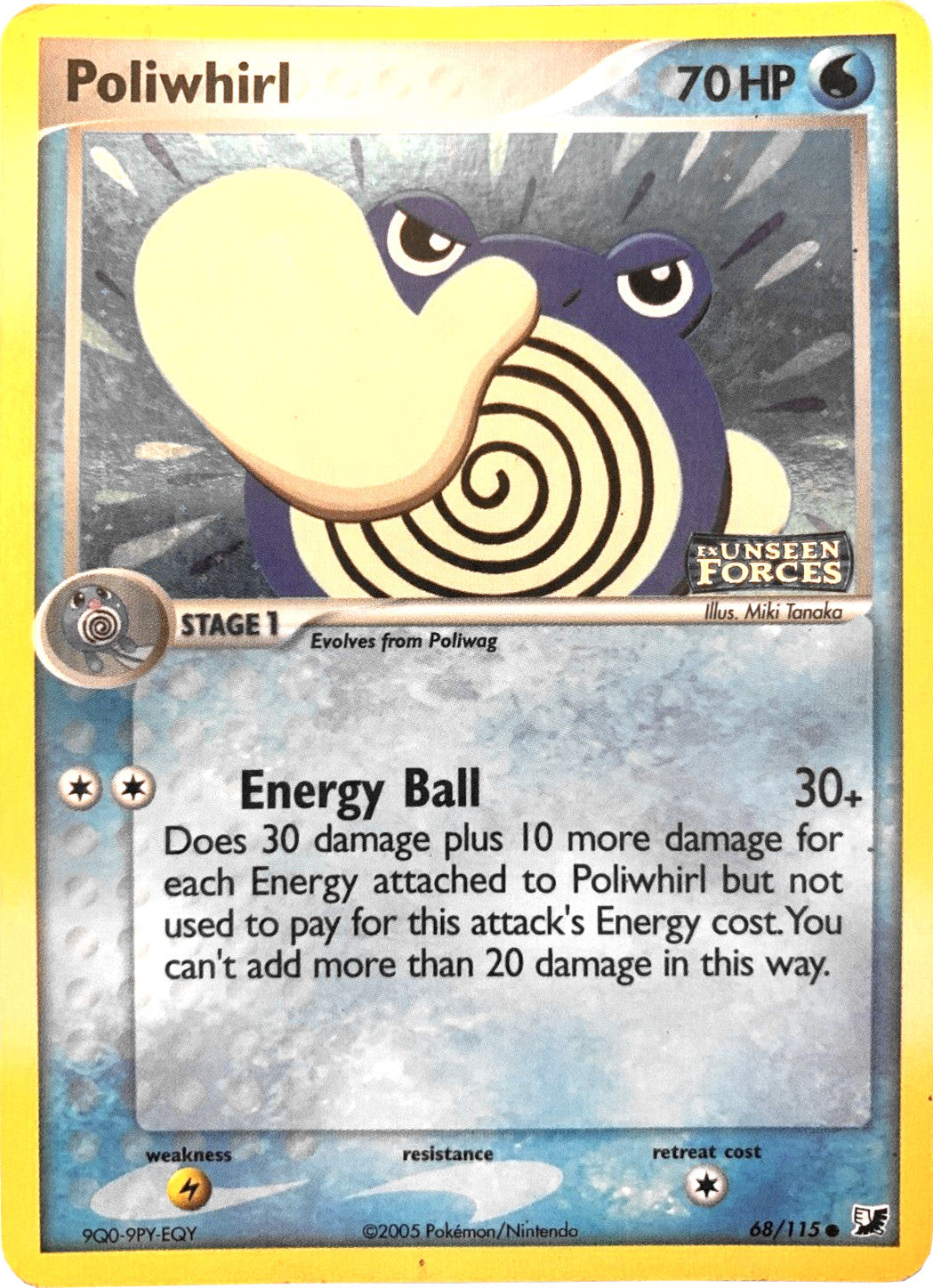 Poliwhirl (68/115) (Stamped) [EX: Unseen Forces] | Good Games Cannington