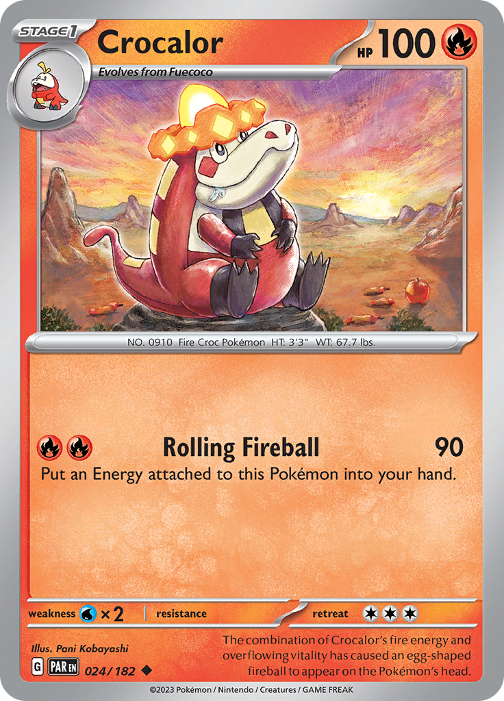 Crocalor (024/182) [Scarlet & Violet: Paradox Rift] | Good Games Cannington