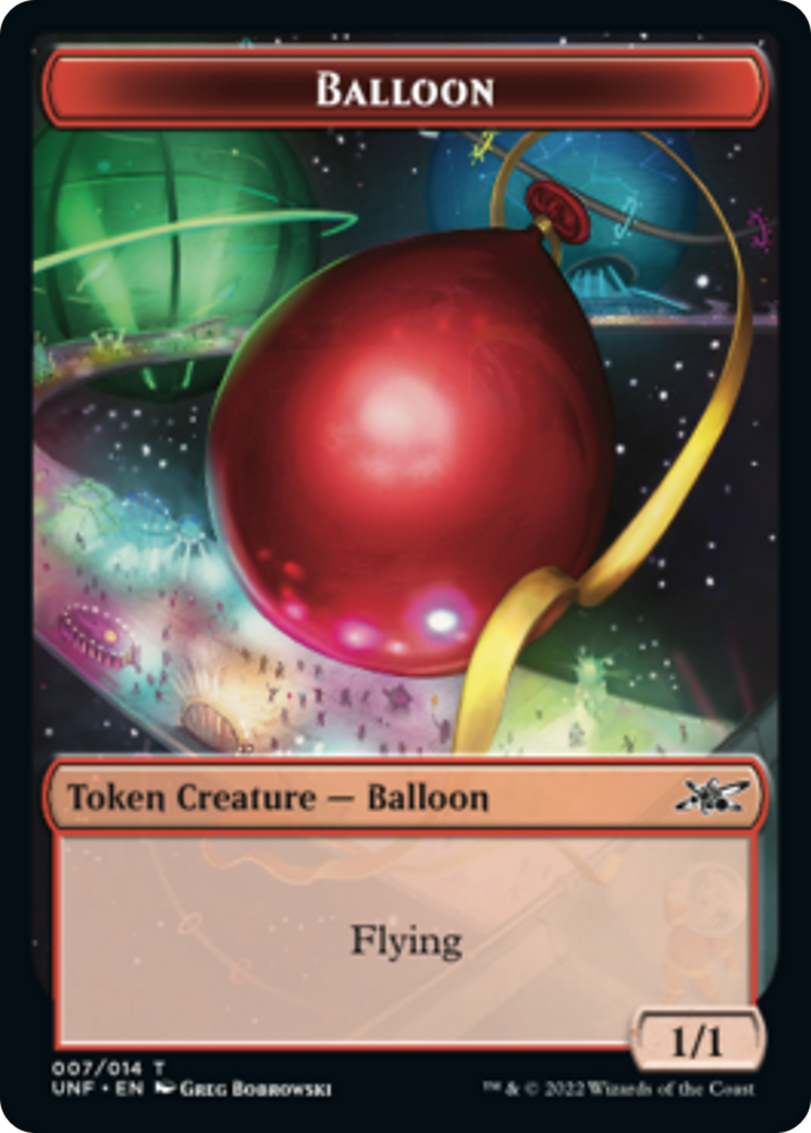 Squirrel // Balloon Double-Sided Token [Unfinity Tokens] | Good Games Cannington