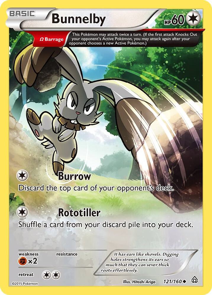 Bunnelby 121/160 (XY - Primal Clash)  - Reverse Holofoil | Good Games Cannington