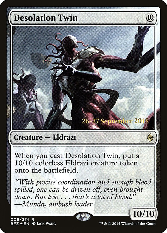 Desolation Twin [Battle for Zendikar Prerelease Promos] | Good Games Cannington