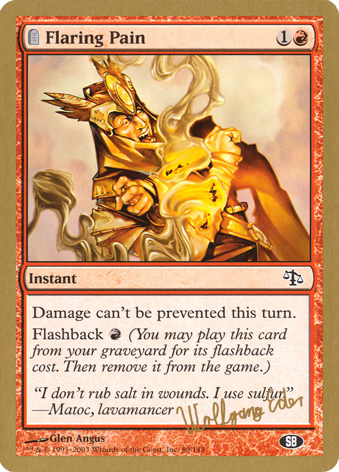 Flaring Pain (Wolfgang Eder) (SB) [World Championship Decks 2003] | Good Games Cannington