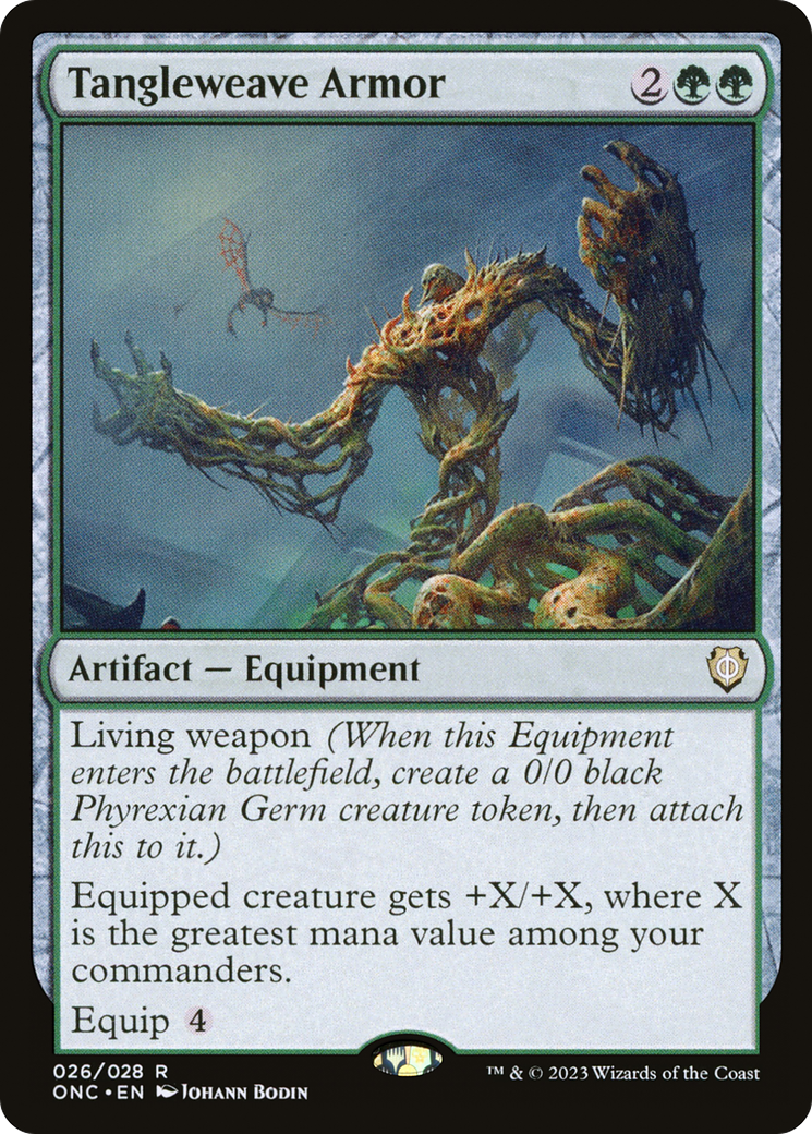 Tangleweave Armor [Phyrexia: All Will Be One Commander] | Good Games Cannington