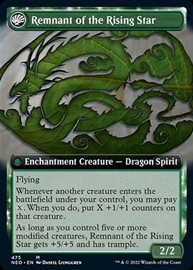 Jugan Defends the Temple // Remnant of the Rising Star (Extended Art) [Kamigawa: Neon Dynasty] | Good Games Cannington