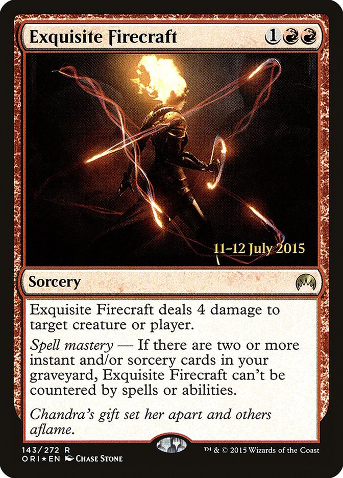 Exquisite Firecraft [Magic Origins Prerelease Promos] | Good Games Cannington