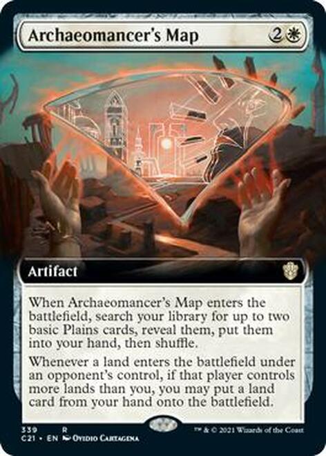 Archaeomancer's Map (Extended Art) [Commander 2021] | Good Games Cannington