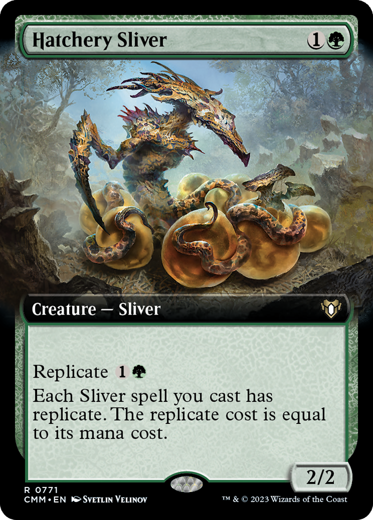 Hatchery Sliver (Extended Art) [Commander Masters] | Good Games Cannington