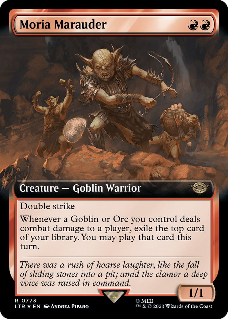Moria Marauder (Extended Art) (Surge Foil) [The Lord of the Rings: Tales of Middle-Earth] | Good Games Cannington