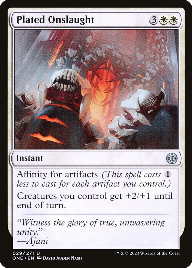 Plated Onslaught 29 (Phyrexia: All Will Be One)  | Good Games Cannington