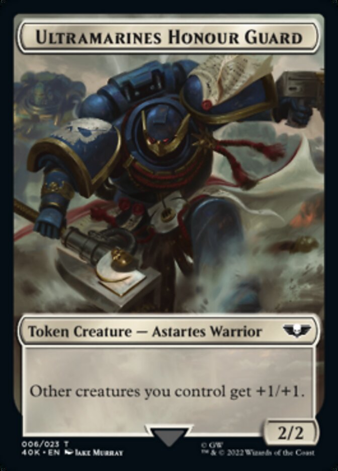 Soldier (003) // Ultramarines Honour Guard Double-Sided Token [Warhammer 40,000 Tokens] | Good Games Cannington