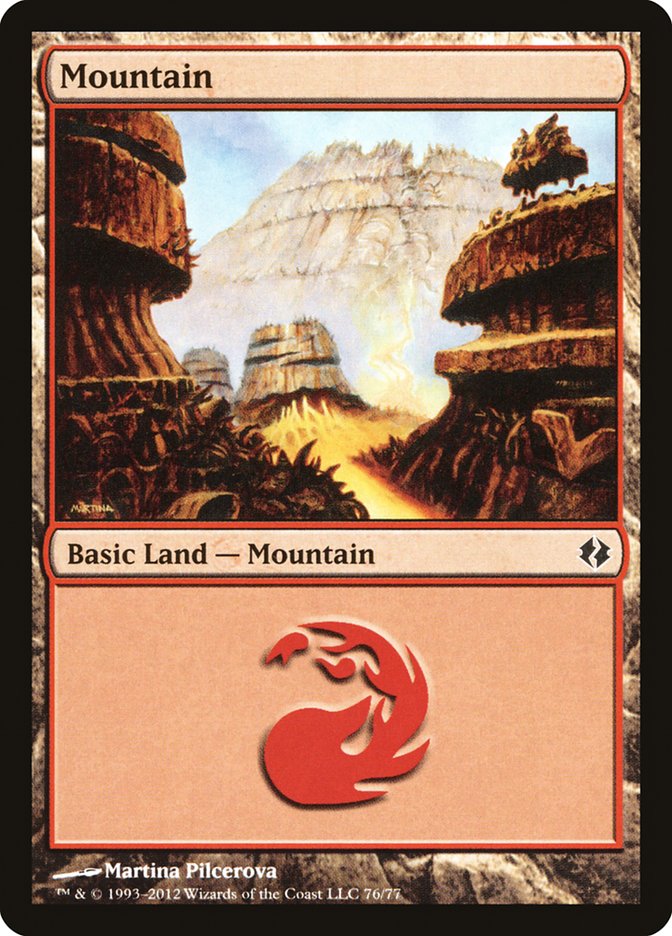 Mountain (76) [Duel Decks: Venser vs. Koth] | Good Games Cannington