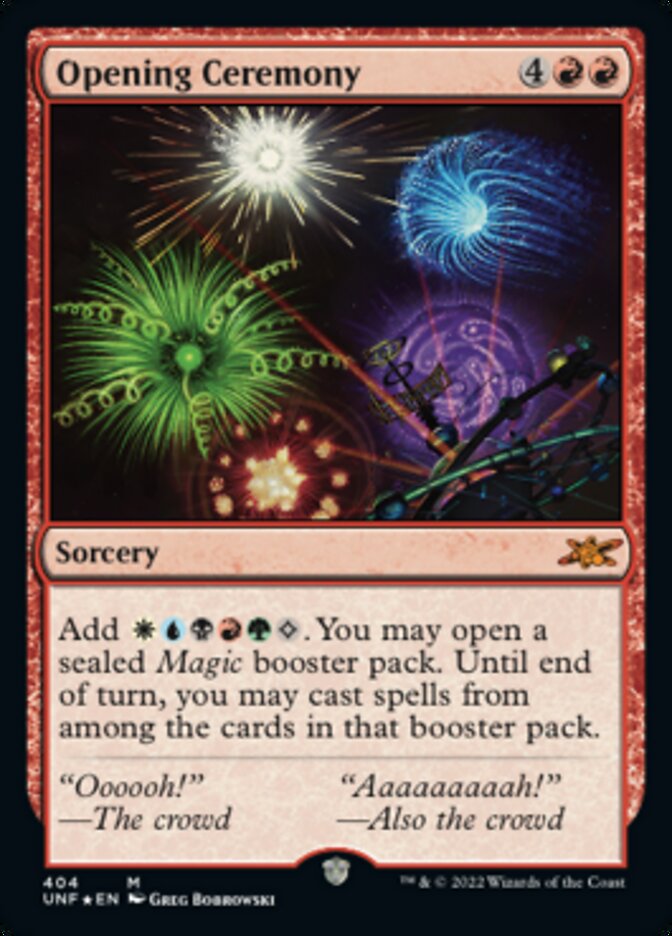 Opening Ceremony (Galaxy Foil) [Unfinity] | Good Games Cannington