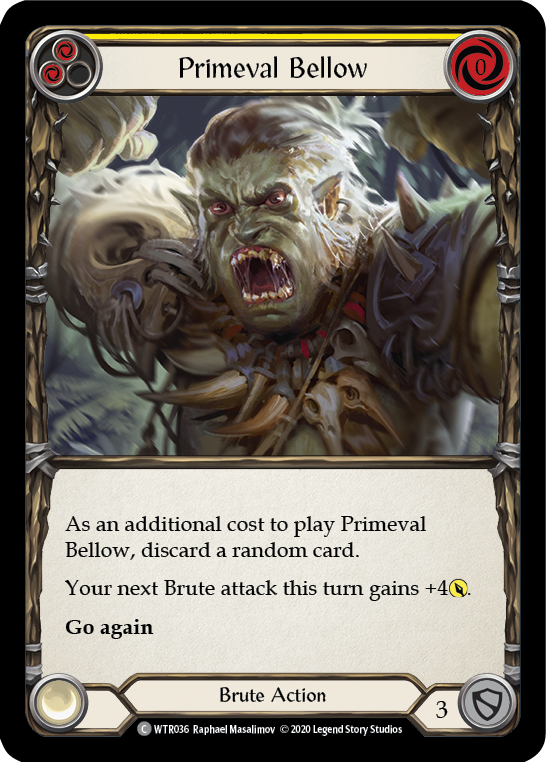 Primeval Bellow (Yellow) [U-WTR036] (Welcome to Rathe Unlimited)  Unlimited Rainbow Foil | Good Games Cannington